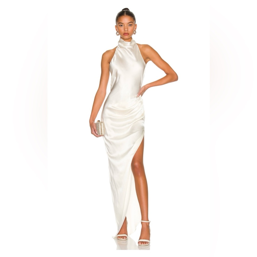 Amanda Uprichard Satin Ivory Dress